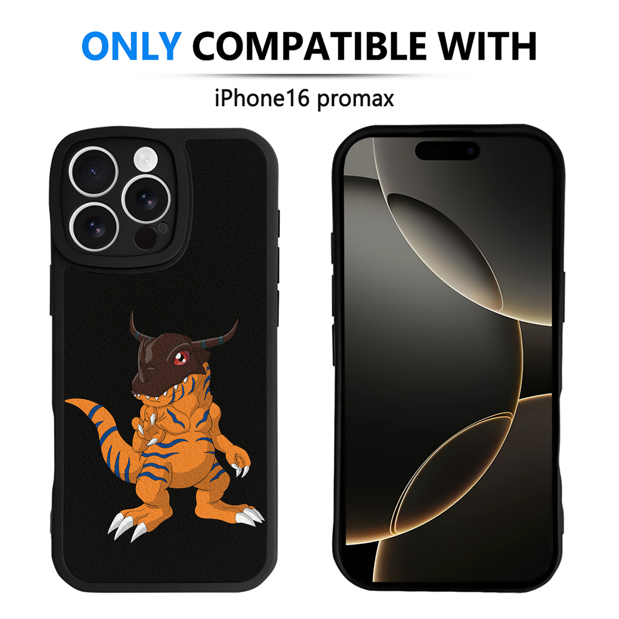 （画像用） Digimon デジタルモンスター/デジモン 【iPhone 16シリーズ対応】シリコンスマホケース（レザー調） 材質：シリコン
